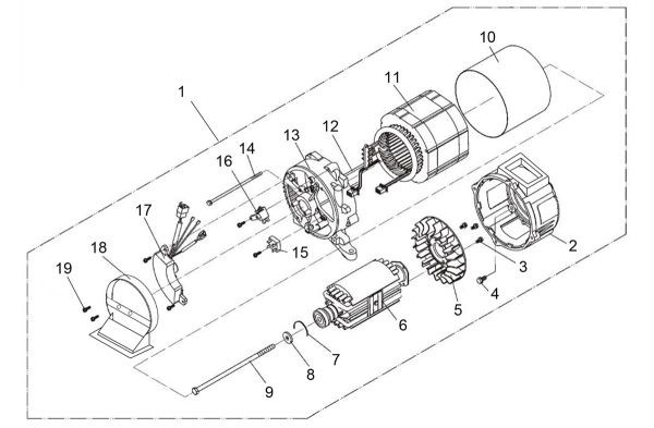 MATRIX Ersatzteil AVR Regler für Diesel Stromgenerator PG 6000 D Silent 