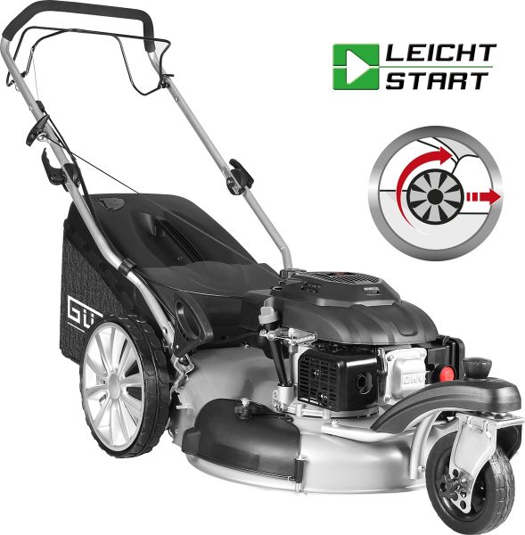 GÜDE Premium Rasenmäher Trike Benzin mit Antrieb Big Wheeler Trike 515D 4in1 4-Takt | 196cm³ | 5,03PS | 51cm | 1800m² | Mulchkeil