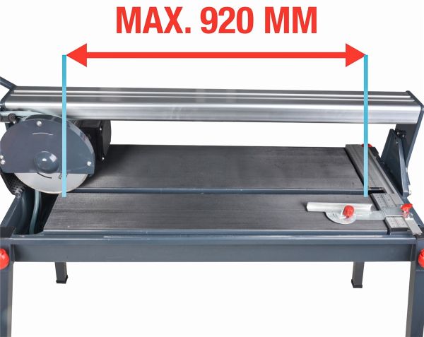 MATRIX Radial Fliesenschneider elektrisch Nassschneider SSCM 1200-920-2 0-45°  920mm Schnittlänge | 1200 Watt | 200mm Trennscheibe