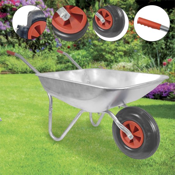 RAVENDO Schubkarre Vollgummirad Schubkarren Gartenschubkarre 80l *2.WAHL* 