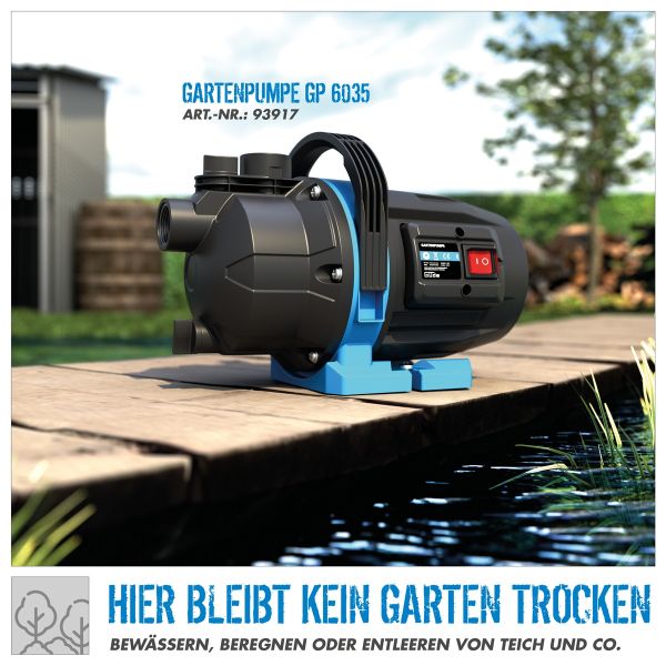 GÜDE Gartenpumpe Bewässerungspumpe Teichpumpe Wasserpumpe 3200l 600W GP 6035 