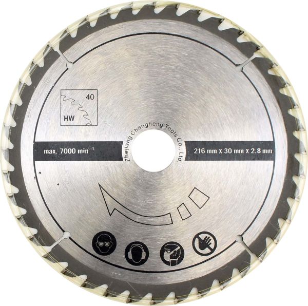SCHEPPACH Sägeblatt HW 216 x 30 x 2,8 mm 48 Zähne Kreissäge Kappsäge HM216 