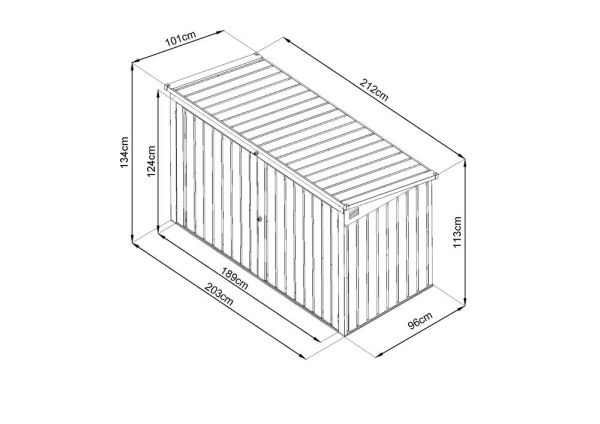 ZIPPER ZI-MTB3 Mülltonnenbox Mülltonne Tonnenverkleidung Müllbox Metall anthrazit 