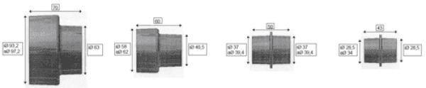 SCHEPPACH Absaugstutzen Set 4-teilig Adapterset für HD2P Absauganlage 