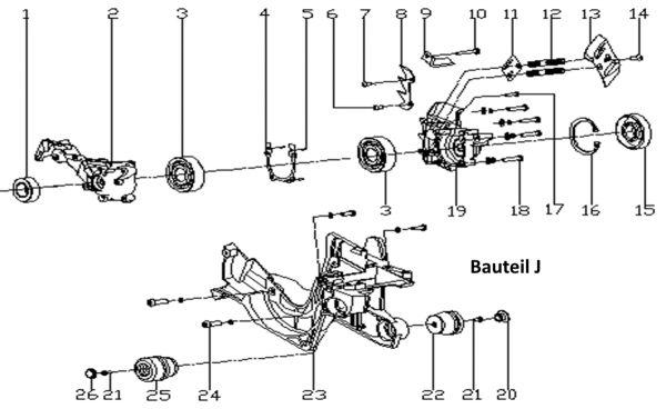 MATRIX Ersatzteil Schallwand für Benzin Motorsäge Kettensäge MCS 38-36 