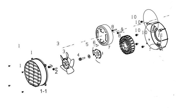 MATRIX Ersatzteil Rotor für Benzin Stromerzeuger Stromgenerator IG 2000i 