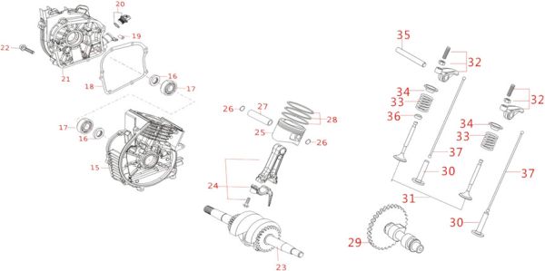 MATRIX Ersatzteil Kolben für Stromerzeuger Generator PG 3000i-USB 