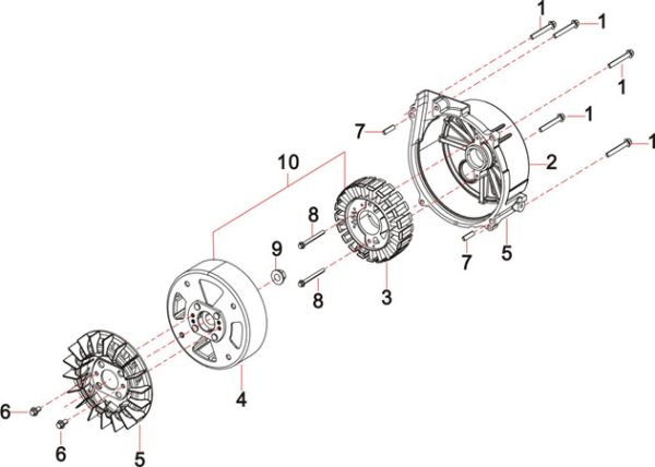 MATRIX Ersatzteil Stator Stromerzeuger PG 3000i-USB 