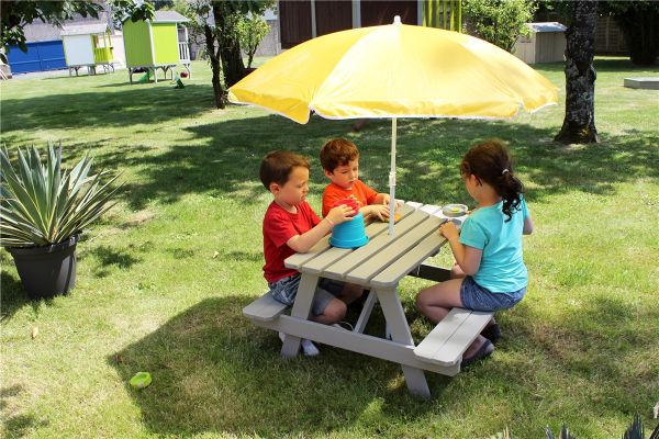 SOULET Picknicktisch lasiert Holztisch Spieltisch Kiefernholz Gartentisch 