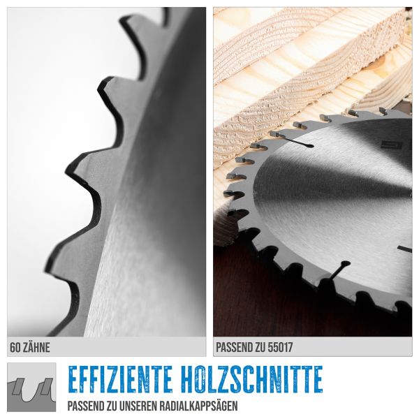 GÜDE Holzsägeblatt HM 305x25,4 mm - 60 Zähne - Ersatzblatt Sägeblatt