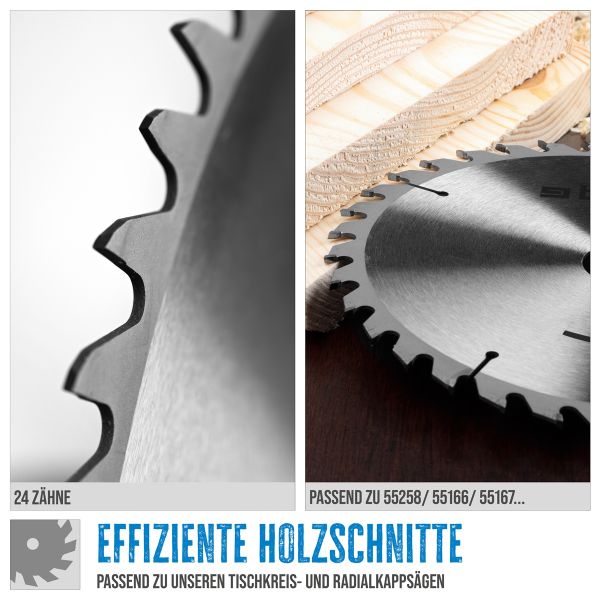 GÜDE Holzsägeblatt HM 254x30 mm - 24 Zähne - Ersatzblatt Sägeblatt