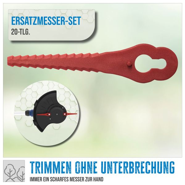 GÜDE Ersatzmesser-Set 20 teilig für Rasentrimmer RT 18-201-05 und RT 18-0 