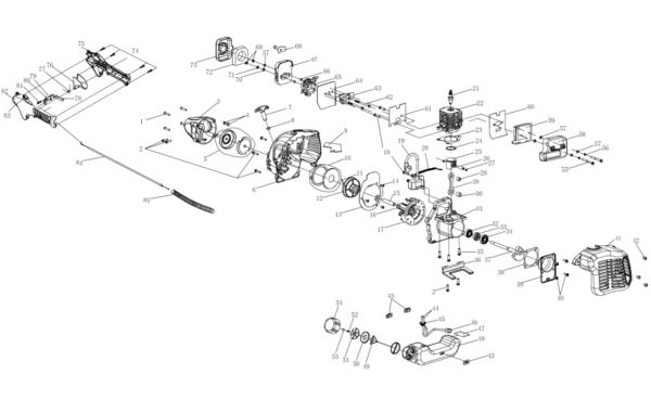 MATRIX Ersatzteil Montagefeder für Benzin Motorsense Rasentrimmer BMT 750 