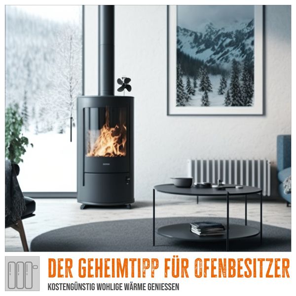 GÜDE Ofenventilator OV 4F Ventilator Ofen Heizungslüfter Lüfter Selbstantrieb 