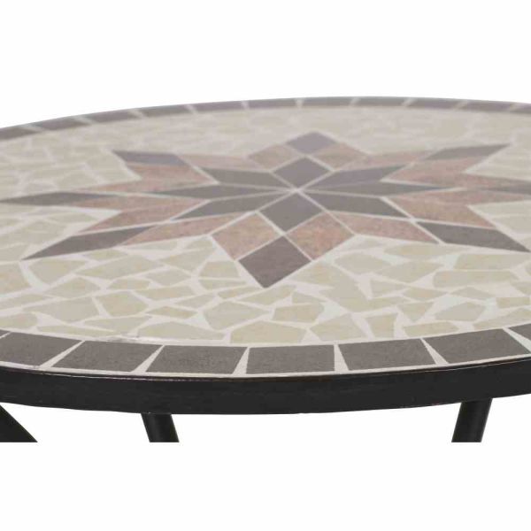 SIENA GARDEN Bistrotisch Stella Ø 70x71 cm 4-Sitzer Keramik in Mosaikoptik Tisch 