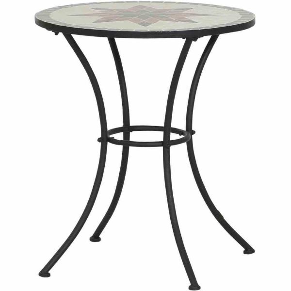 SIENA GARDEN Bistrotisch Stella Ø 60x71 cm 4-Sitzer Keramik in Mosaikoptik Tisch 