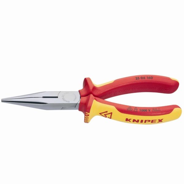 KNIPEX Telefonzange, Zange, 160mm, gerade, Schutzisoliert 1000V, 2-Komponenten 