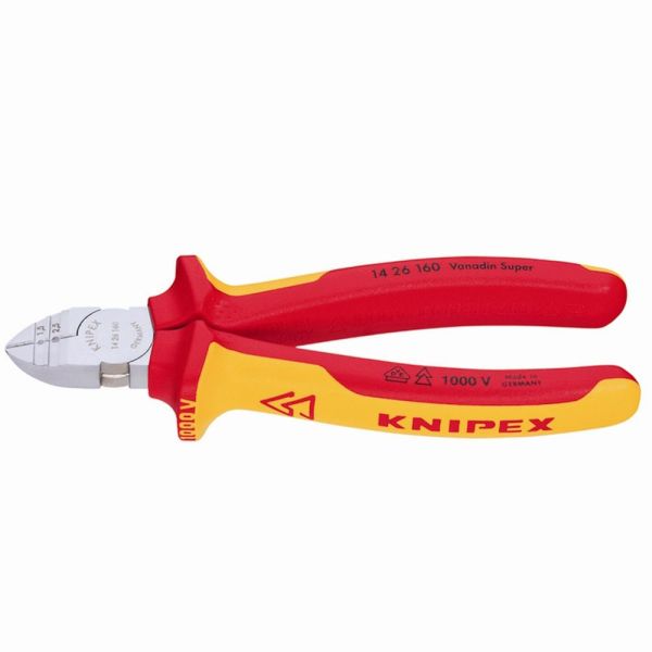 KNIPEX 0304027 Seitenschneider, 160mm, isoliert, Abisolierfunktion, VDE geprüft, Standard ***NEU*** 