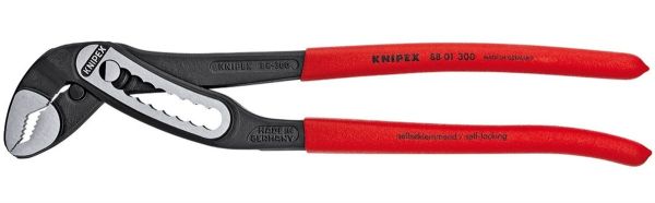 KNIPEX Wasserpumpenzange Alligator 300 mm 2-Komponenten, Rillengelenk, Rot 