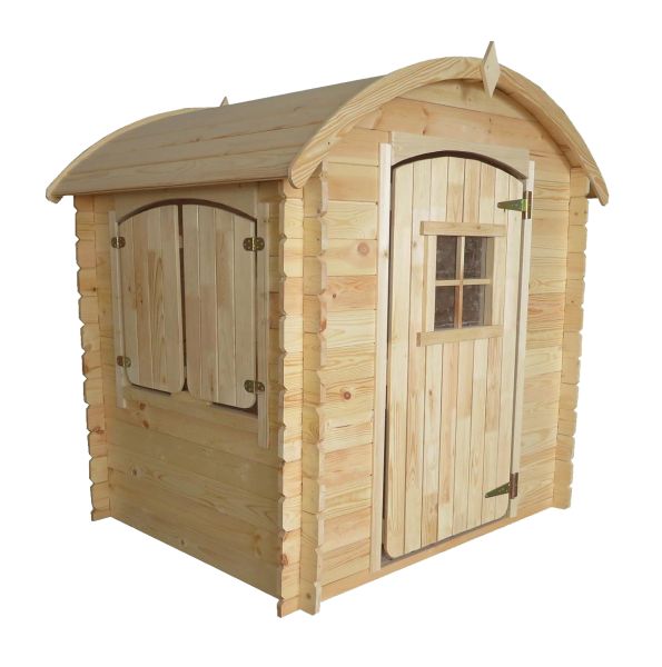 SOULET Spielhaus Patty mit Runddach Garten Holzhaus Outdoor Kinderspielhaus 