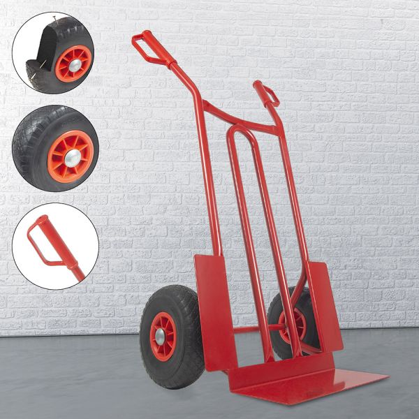 TRESTLES Sackkarre pannensicher Transportkarre Stapelkarre Profi 250 kg S01 rot 