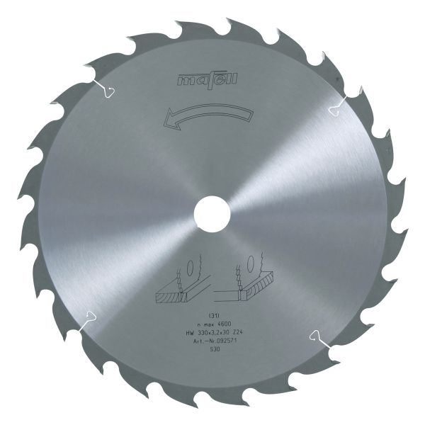 MAFELL Hartmetall Sägeblatt HM 330 x 2,2/3,2 x 30 mm - 24 Zähne - Ersatzblatt 