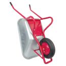 Matrix Schubkarre Profi 100l 250kg Luftrad Bauschubkarre rot mit Bodenblech 