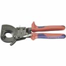 KNIPEX 0304393 Kabelschere, mechanisch Einhand, Ø32mm, 240mm², L250mm, Isoliert 