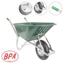 BPA Schubkarre Bauschubkarre Gartenkarre 100l PU-Mulde grün Luftrad *2.WAHL* 