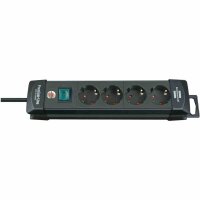 BRENNENSTUHL Premium-Line Steckdosenleiste 4-fach schwarz...