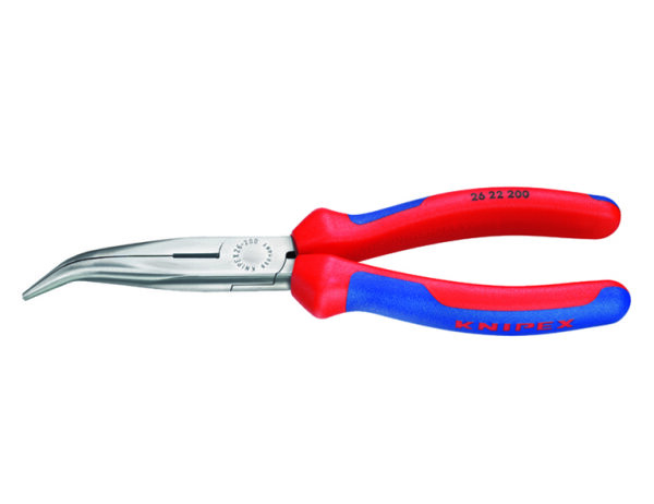 KNIPEX Flachrundzange mit Schneide 200 mm 40° gewinkelte Backen Elektrostahl