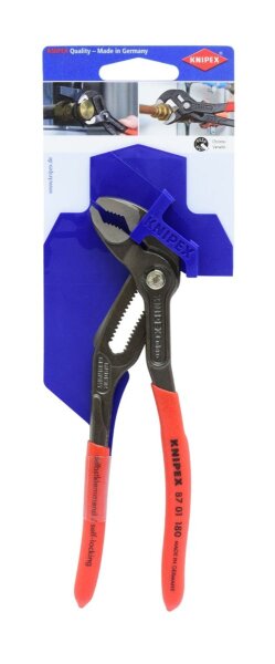 KNIPEX Cobra® Wasserpumpenzange 180mm, 6-30mm Rillengelenk, 2 Komponentengriff