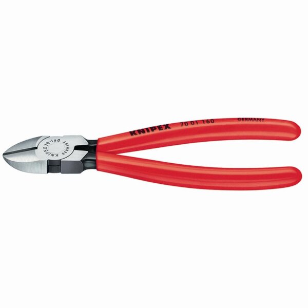 KNIPEX Seitenschneider 140mm mit Facette Elektrostahl schwarz VDE-geprüft