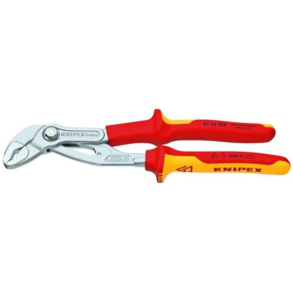 KNIPEX 0307149 Cobra® Wasserpumpenzange, 250mm, isoliert, VDE geprüft, 2-Komponenten,