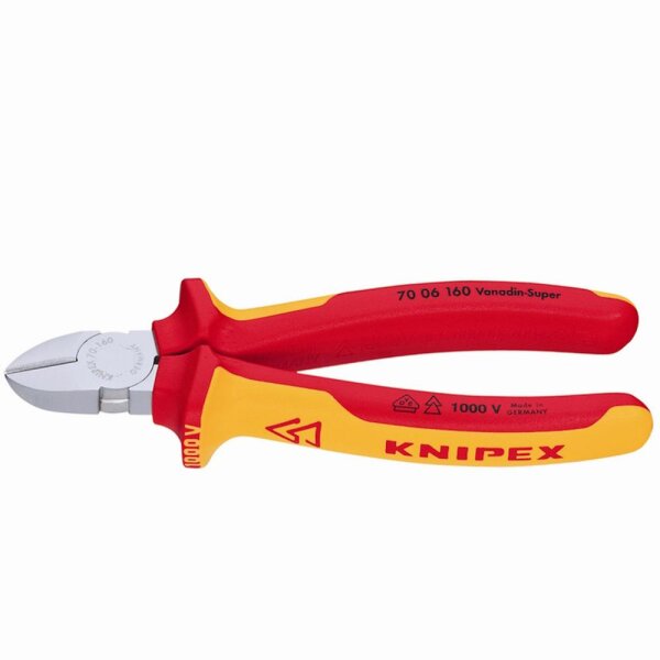KNIPEX 0304029 Seitenschneider, 140mm, Schutzisoliert 1000V, Isoliert, VDE geprüft, Standard