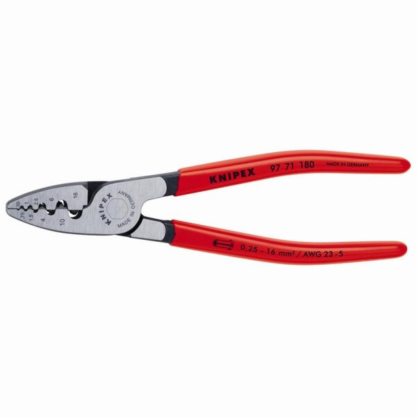 KNIPEX 0304066 Kerbzange mechanisch Aderendhülse, 0,5-16mm² AWG10-0 Kerbung