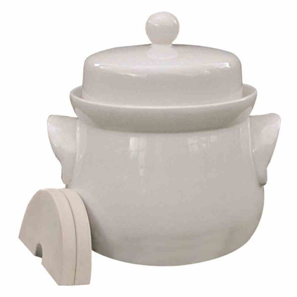 SCHMITT 3204 Mini-Gärtopf 4,0L creme mit Deckel und Steinen