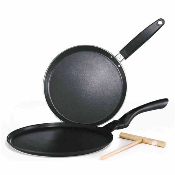 KRÜGER Crêpes Pfanne, Wendepfanne, Pfannkuchen-Pfanne, Delta 28cm