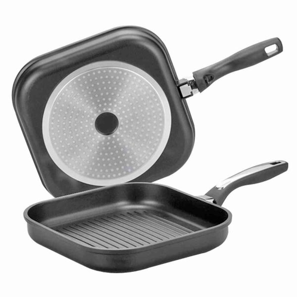 KRÜGER Bratpfanne, Steakpfanne, Pfanne, Delta, 28cm, Induktion