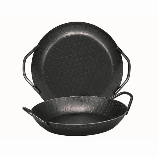 TURK Servierpfanne ohne Deckel 28 cm Schmiedeeisen, mit 2 Griffen