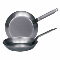 TURK Eisenpfanne 28 cm flach mit Stiel und Öse