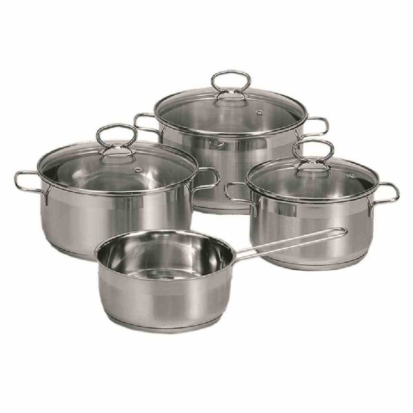KRÜGER Kochtopf, Töpfe, Kochtöpfe mit Deckel, Set 7 teilig, Manhattan