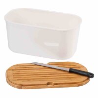 KESPER Brotbox weiß Melamin, 37 x 17,5 x 21,5 cm Brotkasten, Brotbehälter