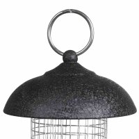 SIENA GARDEN Vogelfuttersäule Steel Line für Nüsse 20cm aus Stahl silber/schwarz
