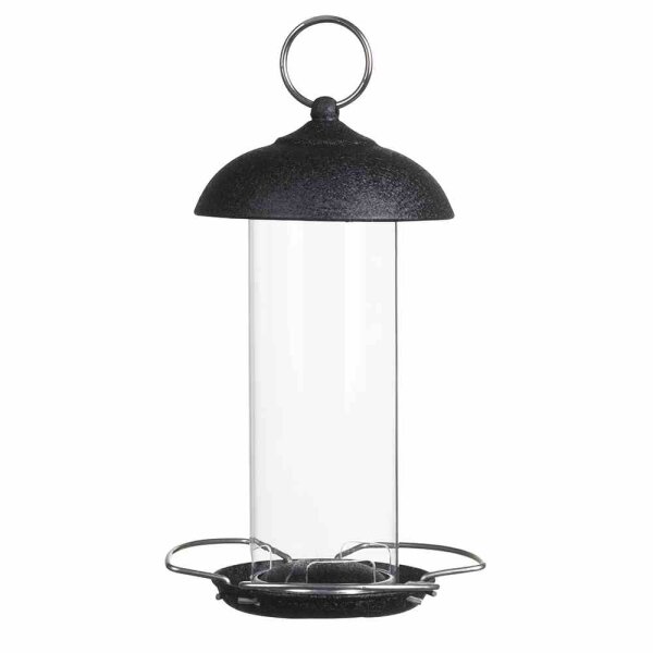 SIENA GARDEN Vogelfuttersäule Steel Line für Mischfutter 20cm Stahl in schwarz