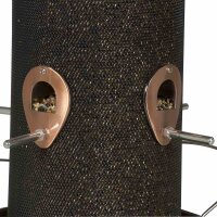 SIENA GARDEN Vogelfuttersäule Copper Line für Mischfutter 31cm schwarz/kupfer