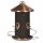SIENA GARDEN Vogelfuttersäule Copper Line für Mischfutter 31cm schwarz/kupfer