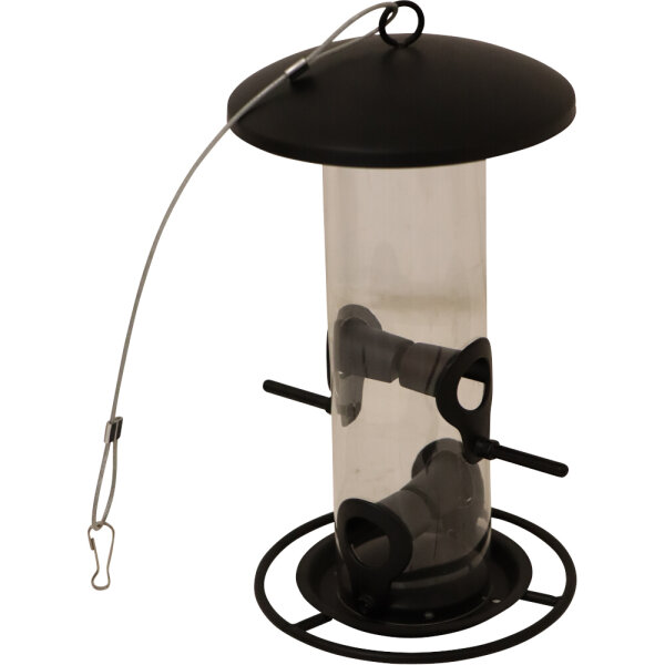 SIENA GARDEN Futtersäule Matt Black für Mischfutter, 26cm