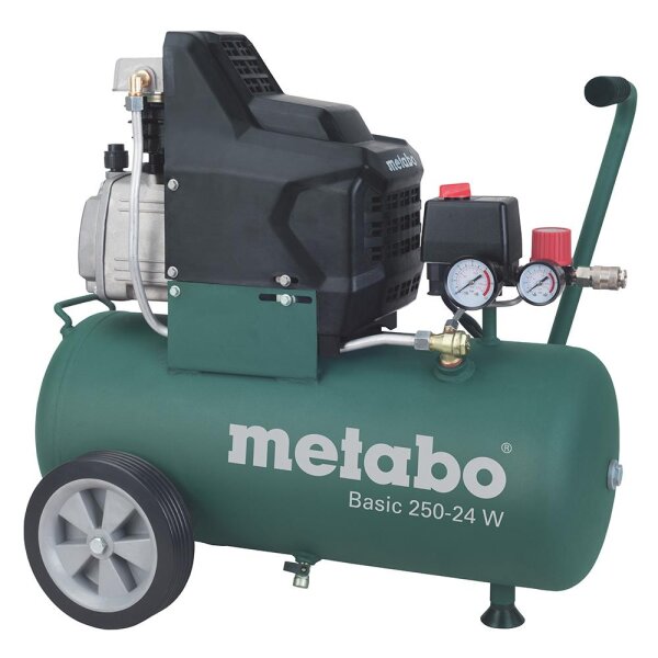 METABO Kompressor Basic 250-24 W ( 8 bar 24L für Einsphasen-Wechselstrom)