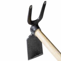 SIENA GARDEN Mini-Hacke 2-zinkig 450mm für Hochbeete, Esche, 100% FSC